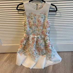 Erin fetherston white floral somerset dress